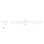 APLICA BAIE FAIR 17W LED IP54 NICHEL SATINAT