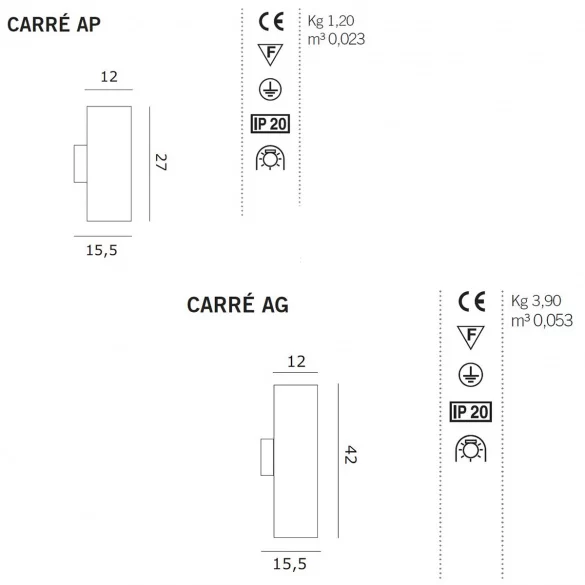 APLICA CARRÈ AP - design Francesco Dei Rossi