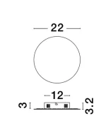 APLICA CYRCLE LED 12W MATT GOLD IP20