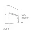 APLICA EXTERIOR LED 4W SQUARE WALL IP54 67359A
