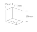 APLICA EXTERIOR LED 6W CUBE BLACK IP54 67398C