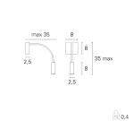 APLICA LED LONDON 3W READER