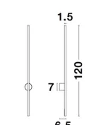 APLICA LINIARA ADEN LED 20W BLACK IP20