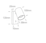 APLICA PERETE GU10 10W ON-OFF 65105NA
