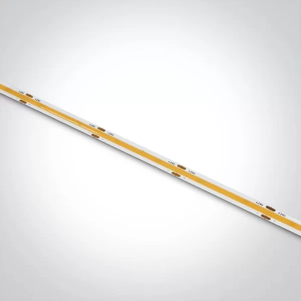 Banda LED COB 8mm 10.5W/m 24V 3000K Alb Cald Lumina Continua IP20, Rola 5m, ONE Light