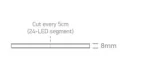 Banda LED COB 8mm 4W/m 24V 2700K Alb Cald Lumina Continua IP20, Rola 5m, ONE Light