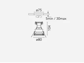 FLOS EASY-KAP80 SPOT INCASTRAT BEC 10W WHITE
