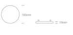 LAMPA SEMI-INCASTRATA LED 14W 10114CE