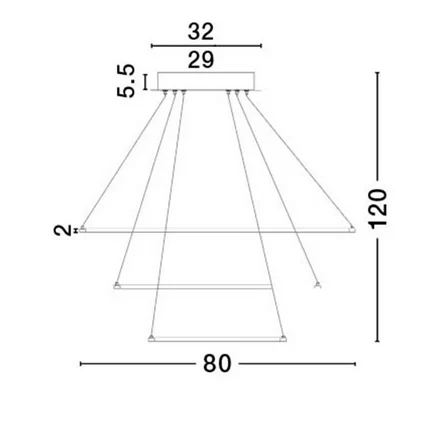 LAMPA SUSPENDATA DEA LED 145W TRICIRCLE