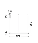 LAMPA SUSPENDATA LED 72W MOTIF D120 BLACK