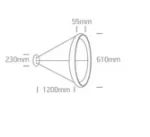 LAMPA SUSPENDATA RING LED 50W BLACK 62144NB