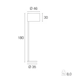 LAMPADAR PARDOSEALA BEC 25W LED SHADE