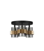 LUSTRA SIANNA 3xE27 LED GLASS BRASS GOLD IP20