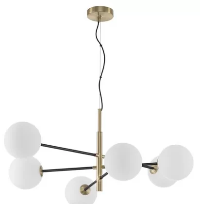 LUSTRA VITRA G9 LED 6X5W SATIN GOLD-BLACK