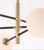 LUSTRA VITRA G9 LED 8X5W SATIN GOLD-BLACK