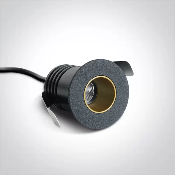 MINI SPOT INCASTRAT 2W LED BLACK-GOLD IP65 10102H