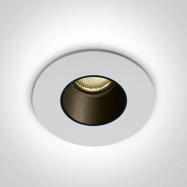 MINI SPOT INCASTRAT 2W LED WHITE-BLACK IP65