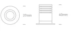 MINI SPOT INCASTRAT 2W LED WHITE-BLACK IP65