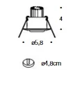 MINI SPOT INCASTRAT LED 3W ADJ