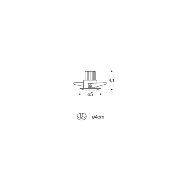 MINI SPOT INCASTRAT LED 3W FIX IP23
