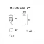 MINISPOT EXTERIOR INCASTRAT LED 2W IP67