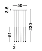 PENDUL GIONO LED 12x3W BLACK