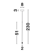 PENDUL GIONO LED 3W BLACK