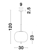 PENDUL LATO E27 LED ANTIQUE BRASS