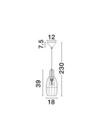 PENDUL MEDITAREAN ONA E27 CORN SKIN D18