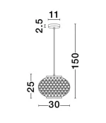 PENDUL MEDITERANEAN ASMA E27 RATAN D30