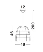PENDUL MEDITERANEAN MARLO E27 RATAN D46