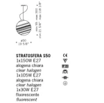 PENDUL MURANO STRATOSFERA S50 - design Oriano Favaretto