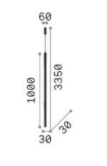 PENDUL ULTRATHIN SP LED 11.5W L100 BLACK
