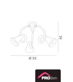 PLAFONIERA BELLEGLORIE P3 - design Oriano Favaretto