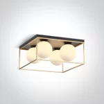 PLAFONIERA DECO 4xE14 BRASS