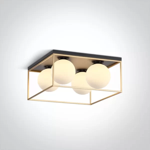 PLAFONIERA DECO 4xE14 BRASS