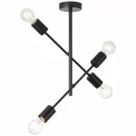 PLAFONIERA ELVERA 4 BECURI E27 BLACK