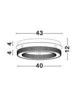PLAFONIERA FIORE LED 40W GOLD-BRASS D40