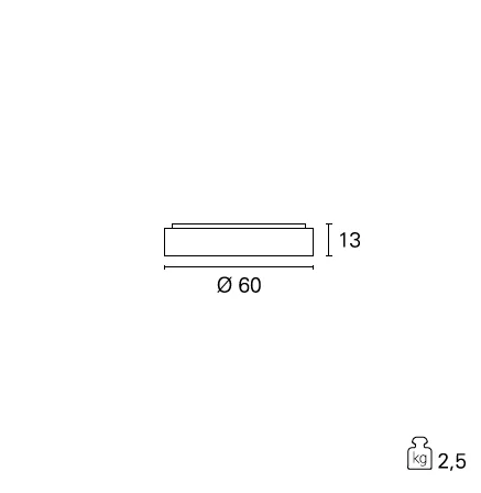 PLAFONIERA HOOP LED 42W D60cm