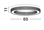 PLAFONIERA LED 70W KLEPSIDRA PLATINUM GOLD D60