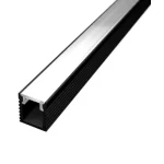 Profil Aparent Banda LED ULTRASLIM 8mm 2m Negru cu Dispersor Opal LP601B