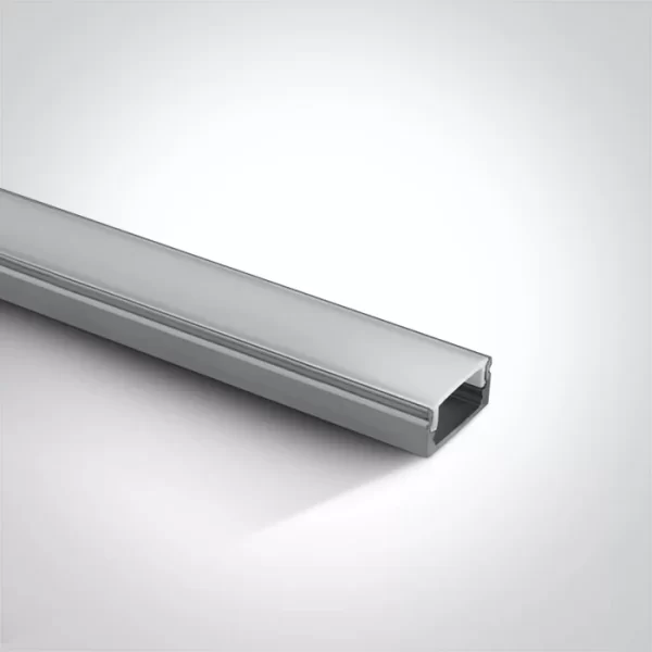 Profil LED Aparent 2m 17.2mm Aluminiu Silver cu Dispersor Opal 101AL