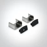 Profil LED Aparent 2m 17mm Aluminiu Negru cu Dispersor Negru - 7902