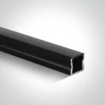 Profil LED Aparent 2m 17mm Negru cu Dispersor Negru- 7904