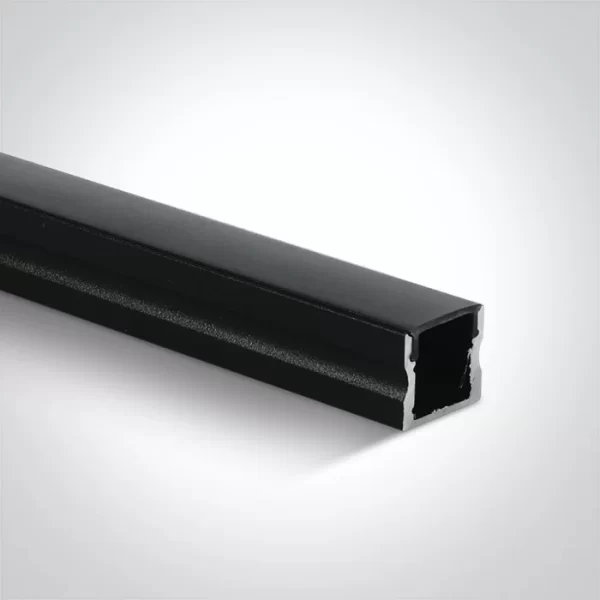 Profil LED Aparent 2m 17mm Negru cu Dispersor Negru- 7904