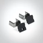 Profil LED Aparent 2m 17mm Negru cu Dispersor Negru- 7904