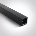 Profil LED Aparent 2m 35x35mm Aluminiu Negru cu Dispersor Negru - 7912