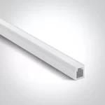 Profil LED Aparent 2m 8mm Aluminiu Alb cu Dispersor Opal - 7901
