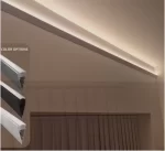 Profil LED Aparent de Perete 2m Aluminiu cu Dispersor Opal - LP403