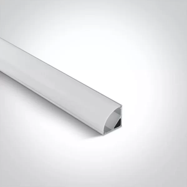 Profil LED Colt Aparent 2m 16x16mm Aluminiu cu Dispersor Opal Alb - 7908A